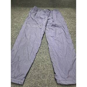 ProSpirit Mens Fleece Lined Nylon Track Pants Purple Windbreaker Vintage‎ Large